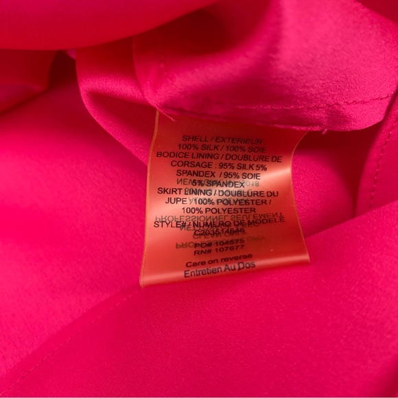 Alice + Olivia Hot Barbie Pink Mini Silk Dress - Picture 8 of 11